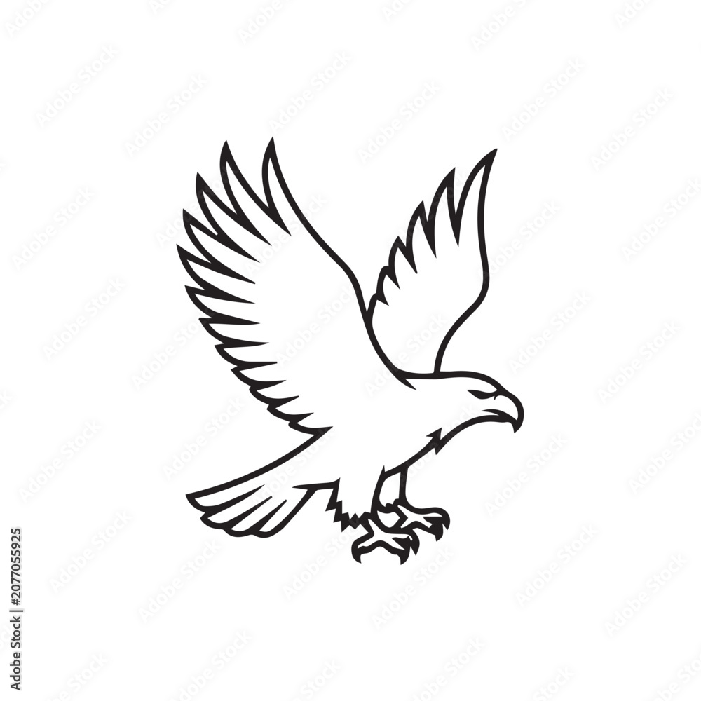 Fototapeta premium vector illustration of an eagle