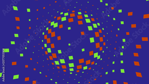 Konstfotografi Colorful abstract pixel art blocks cluster