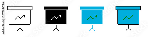 Foto presentation screen board icon