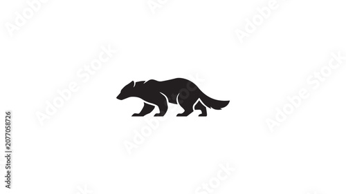 Wolverine Silhouette Icon Vector Illustration