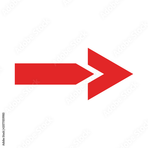 A large red arrow pointing to the right