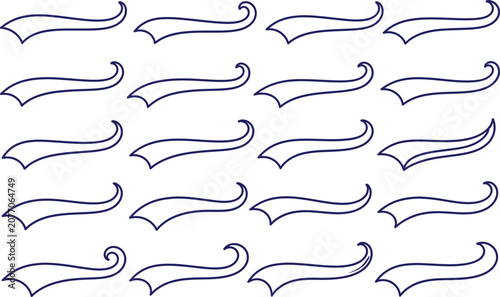Canvas-taulu Baseball Swoosh Hand Drawn Dynamic Logo Vintage Collection
