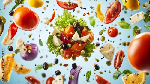 variety of Mediterranean mezze generative ai