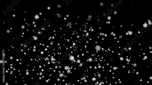 Realistic Snow Falling Overlay Animation With Soft Snow Bokeh Particles Seamless Winter Loop Christmas Design Element