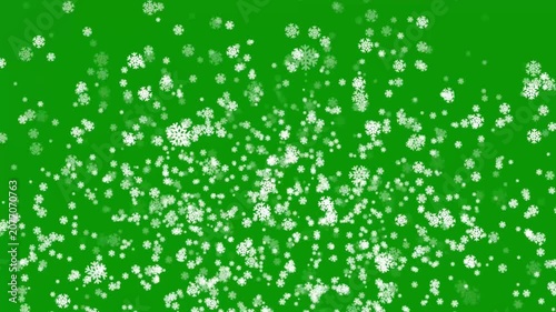Realistic Christmas Snow Overlay With Floating Snow Particles On green Background Winter Motion Graphics Animation