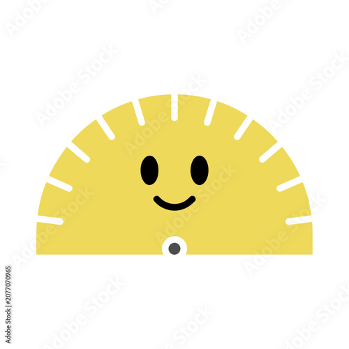 Smiling Sun with Rays Vector Illustration