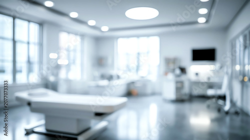 Modern medical office interior with sleek design and advanced equipment, creating a professional healthcare environment.