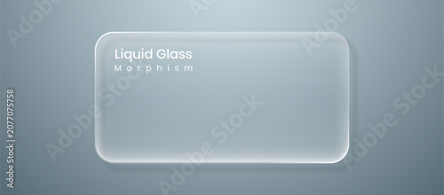 Obraz na plátne Liquid glass morphism ui card mockup