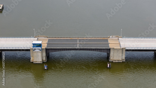 Independence Bridge spanning Saginaw River in Bay City Michigan
