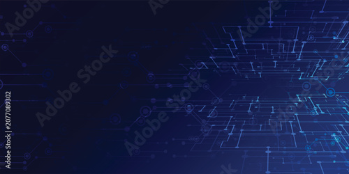 Valokuva Blue Circuit Board Technology Background EPS 10