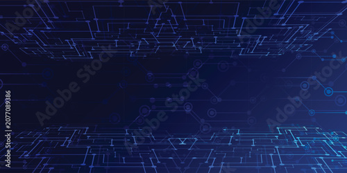 Konstfotografi Blue Circuit Board Technology Background EPS 10