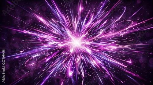 Vibrant Purple Streaks Radiating Outward from Bright Center