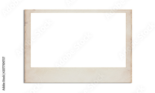 Photos Wide vintage polaroid photo frame on transparent background with soft shadow