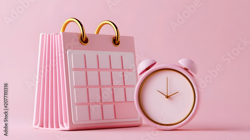 Soft Pink Calendar Design Concept