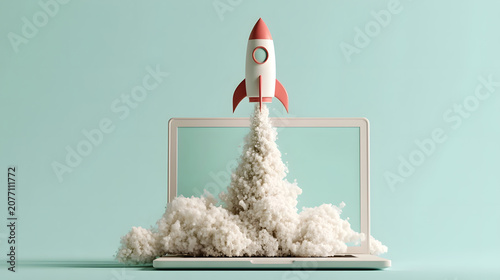 Futuristic Rocket Launch