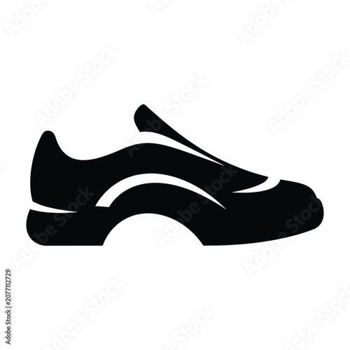 Black silhouette of a single shoe