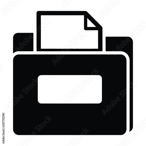 Black printer icon with paper on top simple design