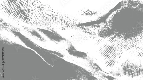 Tableau sur toile abstract grayscale layered texture with irregular wave shapes and contrasting to
