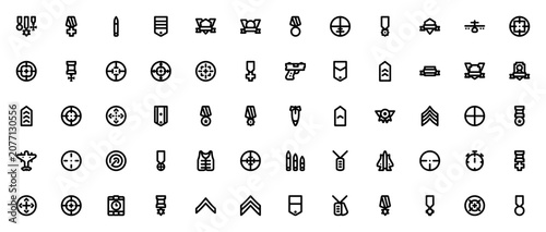 Valokuva Army badges icon set