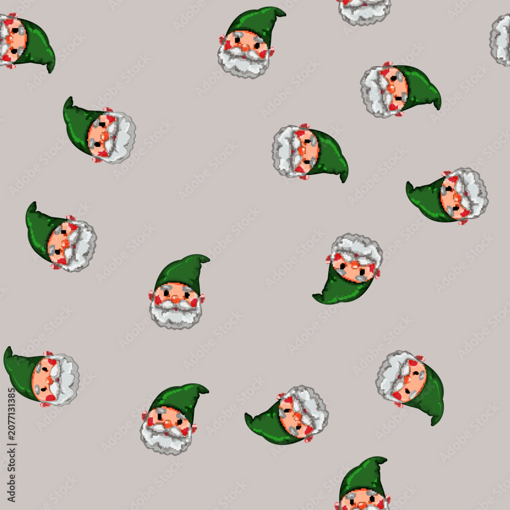 Obraz premium seamless pattern decoration garden gnome cartoon. decoration garden gnome sign vector