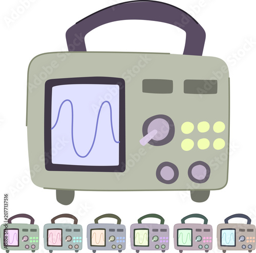 Fotografía testing oscillograph cartoon