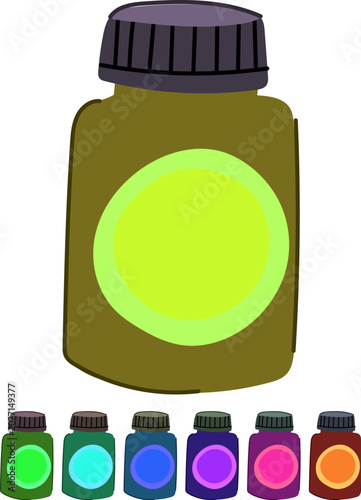 Obraz na płótnie infection antibiotic pills cartoon