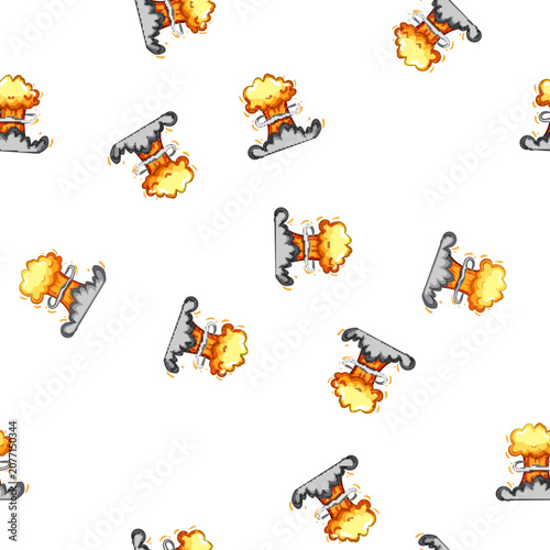 Bilde på lerret pattern detonation explosion effect cartoon