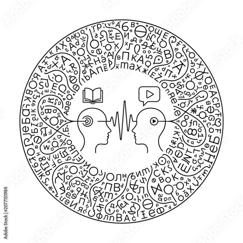 Global communication and language exchange network circle design