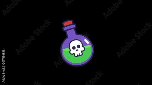 toxic poison in a bottle deathly dangerous animation HD 4K