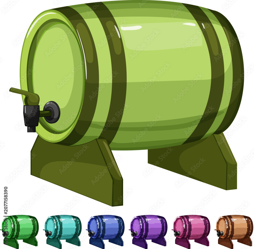 Fototapeta premium cellar barrel wine cartoon. cellar barrel wine sign colorful illustration