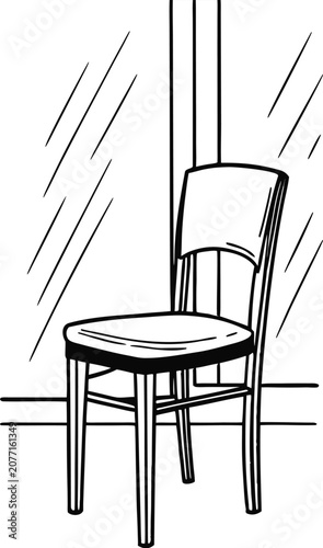 black and white chair