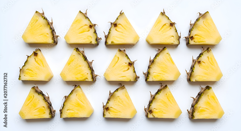 Naklejka premium Geometric Pineapple Triangle Pattern on White Background