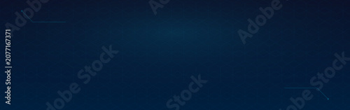 Abstract technology background vector illustration with dark blue gradient grid pattern and minimal geometric corner data pointer frame elements