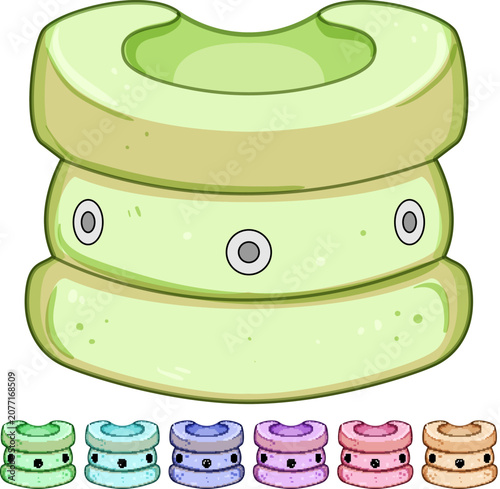 Obraz na plátně alignment cervical neck collar cartoon