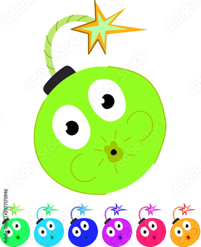 Fényképezés warhead bomb character cartoon