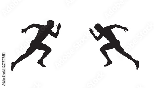 Running athlete silhouette representing speed and endurance in track sport