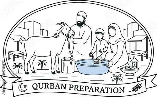 Qurban Preparation A Religious Festival Celebrating Sacrifice and Community Spirit