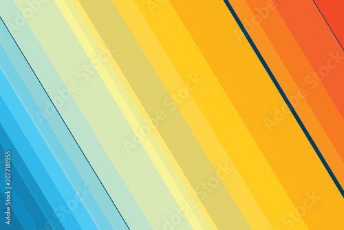 Gradient overlay of diagonal blue, yellow, and red streaks abstract cyan