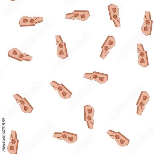Obraz na plátně pattern imprint fossil cartoon
