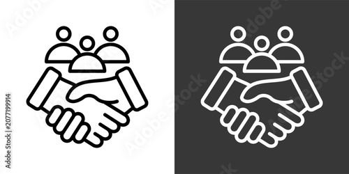 Relationship White And Black Icon Set Multiple Style Collection Pack Vector Illustration