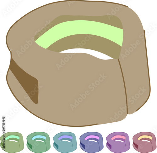 Tableau sur toile injury cervical neck collar cartoon