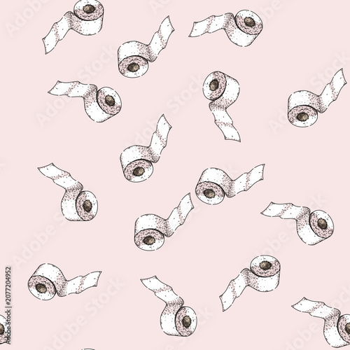 Cuadro en lienzo pattern absorbent toilet paper roll hand drawn