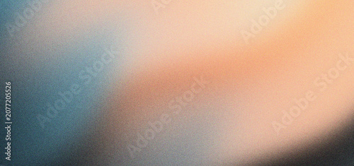 Tableau sur toile Grainy gradient background with soft orange and blue hues