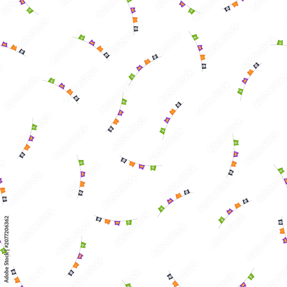 Фотография pattern skeleton halloween garland cartoon