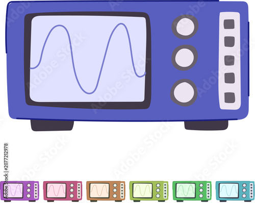 Bild auf Leinwand voltage oscillograph cartoon