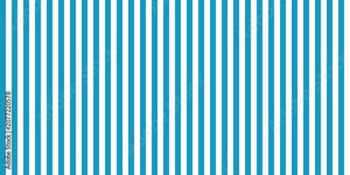 Obraz na plátně Seamless turquoise and white vertical stripe pattern creating clean coastal styl