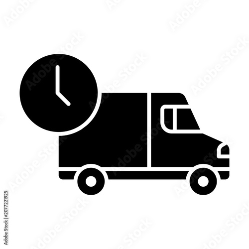 Foto Delivery time icon vector