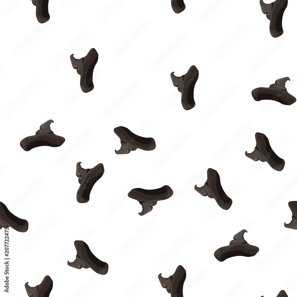 Naklejka premium pattern magician wizard hat cartoon. magician wizard hat sign vector