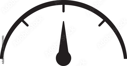 Bild auf Leinwand Simple gauge icon displaying a moderate level