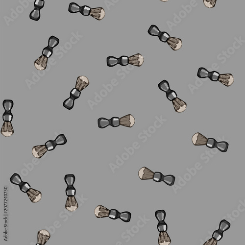 Canvas Print seamless pattern synthetic shaving brush cartoon
